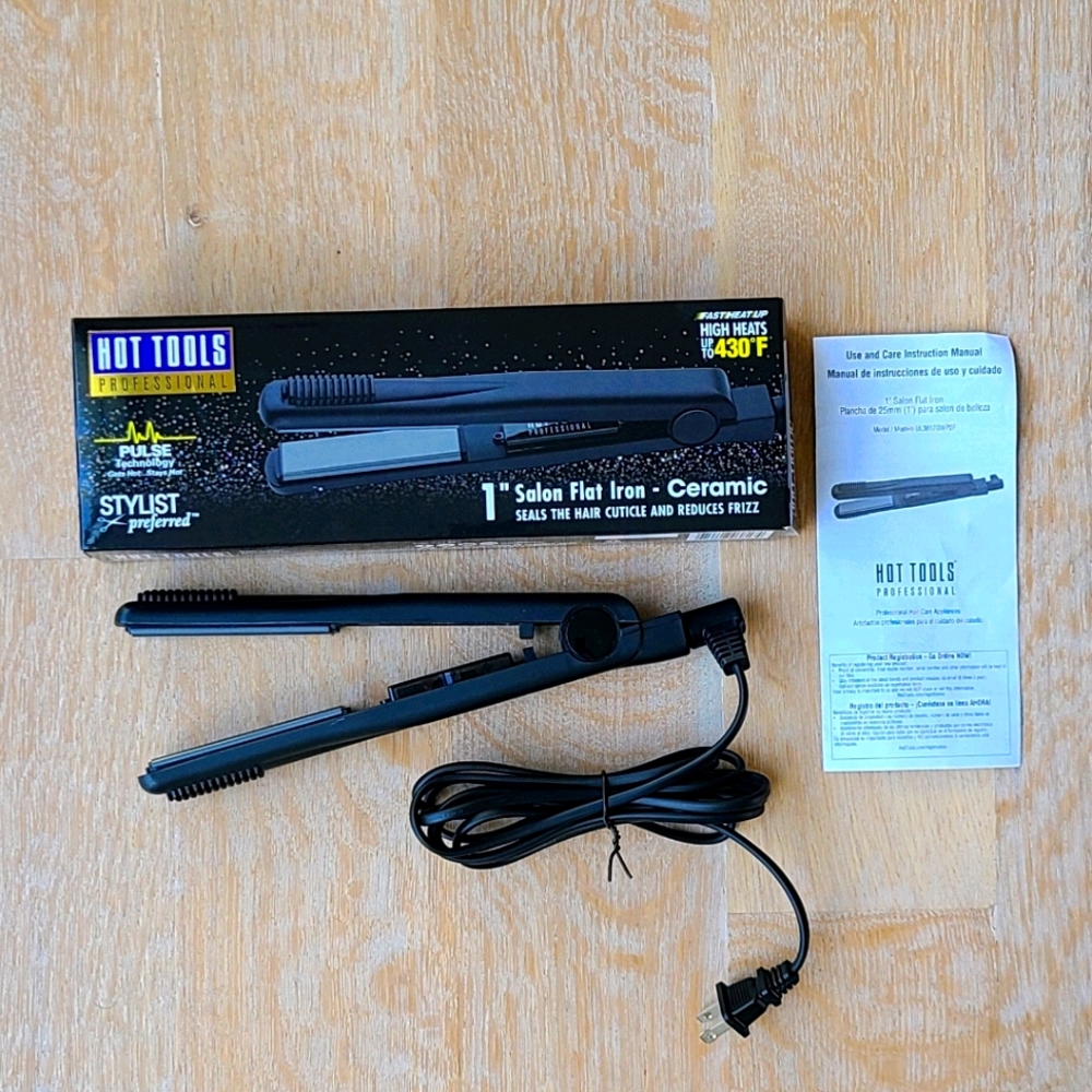 Hot Tools 1" Salon Flat Iron (Ceramic)